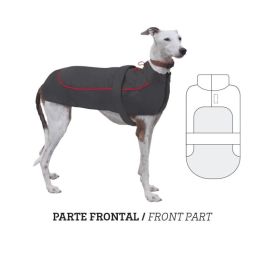 Nayeco X-Trek Chubasquero para Perro Rojo 40 cm Transpirable, Forro Polar, Cuello Ajustable, Protección Total Lluvia y Viento