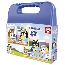Educa Puzzles Bluey 2x48 Piezas en Maletín para Niños de 4 a 6 Años