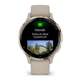 Garmin Reloj Inteligente Venu 3S Beige 010-02785-02 - Wearable con GPS, Monitor de Salud y Notificaciones