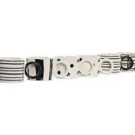 Cafe Glam DKD Home Decor Blanco Negro 12 x 7 x 25 cm Set de 6