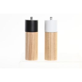 DKD Home Decor Pimentero Estilo Loft Negro y Blanco, Madera Rubberwood, Acero Inoxidable y Cerámica - Juego de 2 Unidades (5x16x5 cm) Precio: 13.45278. SKU: S3036774