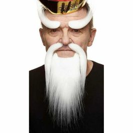 Barba, bigote y cejas blancas adulto talla única Precio: 12.50000059. SKU: S2419383