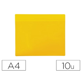 Djois Funda Magnética para Identificación DIN A4 Horizontal, Color Amarillo, Pack 10 Unidades Precio: 56.50000015. SKU: B14V93EN2D