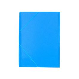 Carpeta Liderpapel Gomas Plastico Folio Solapas Color Celeste