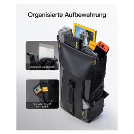 Inateck Mochila para Portátil BP01009 15.6"-16" Negro 22-26.8L Poliéster Resistente al Agua