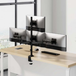 Aisens DT27TSR-379 Soporte de Mesa para 4 Monitores TV, Giratorio, Inclinable, 8kg, 13-27", VESA 100x100, Negro Aisens DT27TSR-379 Soporte de Mesa para 4 Monitores TV, Giratorio, Inclinable, 8kg, 13-27", VESA 100x100, Negro
