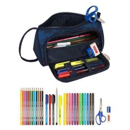 Estuche Escolar con Accesorios Batman Legendary Azul marino 20 x 11 x 8.5 cm (32 Piezas) Estuche Escolar con Accesorios Batman Legendary Azul marino 20 x 11 x 8.5 cm (32 Piezas)