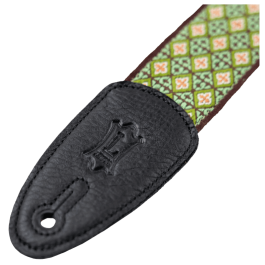 Levy's Correa Hootenanny Series 2" - Correa de Guitarra con Patrón de Mosaico Verde