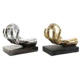 DKD Home Decor Figura Glam Mano Resina Cristal Dorado Plateado 14 x 18 x 20 cm (2 Unidades) Precio: 52.78999979. SKU: S3014088