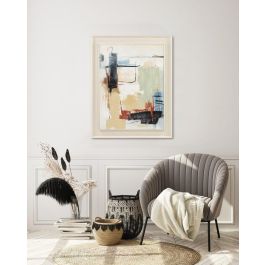 DKD Home Decor Cuadro Abstracto Amarillo Blanco 110 x 140 x 6 cm