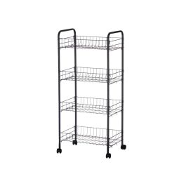 Verdulero 4 Pisos Metalico Negro Ruedas Kinvara 26X82CM (4 Unidades) Verdulero 4 Pisos Metalico Negro Ruedas Kinvara 26X82CM (4 Unidades)