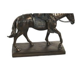 DKD Home Decor Figura Decorativa Don Quijote a Caballo de Resina Cobriza, Estilo Tradicional, 7 cm Largo x 22 cm Alto x 20 cm Ancho