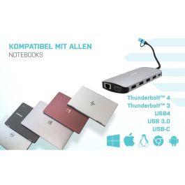 Hub USB i-Tec CANANOTDOCKPD Plateado