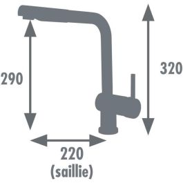Rousseau Matsouko Grifo Mezclador de Cocina Moderno con Ducha Extraíble, Ahorro de Agua, Cuerpo de Latón, Gris Cromo