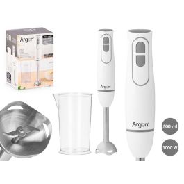 Argon Batidora Blanca y Gris 1000W con Vaso de 500 ml, 6.3x36x6.3 cm (6 Unidades) Precio: 94.50000054. SKU: B1HC5K8Y7B