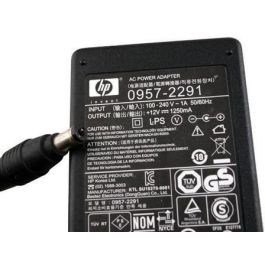 HP Power Adapter, Input: 100 ~ 240V AC, 50/60Hz, 1A; Output: 12V DC, 1.25A, black HP Power Adapter, Input: 100 ~ 240V AC, 50/60Hz, 1A; Output: 12V DC, 1.25A, black