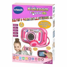 Cámara de fotos digital kidizoom touch rosa 5 megapíxeles con pantalla táctil de 3,5" y 10 funciones. 8,6x15x3,1 cm