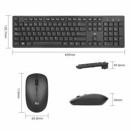 Teclado y Ratón Inalámbrico Rii RK200 USB Negro (Reacondicionado A+) Teclado y Ratón Inalámbrico Rii RK200 USB Negro (Reacondicionado A+)