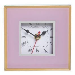 Reloj de Mesa Alexandra House Living Rosa Cristal 14 x 14 x 4 cm