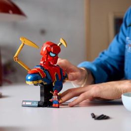 LEGO 76326 Busto Iron Spider-Man Marvel Super Heroes Juego de Construcción Adultos, 379 Piezas, +18 Años