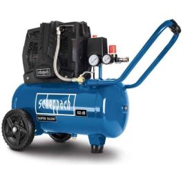 Compresor de aire silencioso horizontal de dos cilindros Scheppach HC25Si - 24 L - 1100W - 8 bar - 1.5 HP