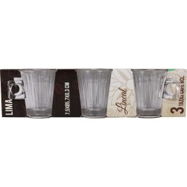 Set de 3 Tazas de Café 8 Cl Lima Lineal - La Mediterranea (24 Cajas) Set de 3 Tazas de Café 8 Cl Lima Lineal - La Mediterranea (24 Cajas)