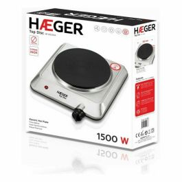 Placa Eléctrica de Cocción Haeger HP01S014A Acero Inoxidable 1 Fogón Plateado 1500 W 1500W Placa Eléctrica de Cocción Haeger HP01S014A Acero Inoxidable 1 Fogón Plateado 1500 W 1500W