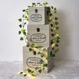 Home Deco Factory Juego De 3 Cajas Cuadradas Deco Romantico