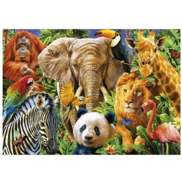 Puzzle 500 piezas collage de animales salvajes Puzzle 500 piezas collage de animales salvajes