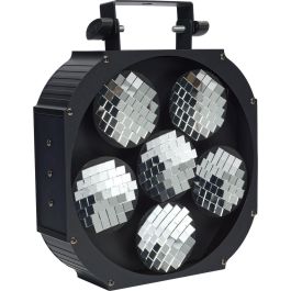 Algamlight Bola de Espejos Motorizada 6 Discos con Mosaico Espejos Modos Automático Música DMX 9 Canales