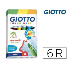 Giotto Rotulador Turbo Maxi Caja de 6 Colores Lavables con Punta Bloqueada y Gruesa Precio: 22.99. SKU: B1GM9BYS47