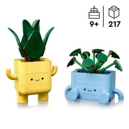 LEGO 10349 Botanicals Plantas Felices Set de Construcción - Drácena y Pilea con Macetas Intercambiables para Decoración