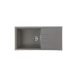 STRADOUR CUBE fregadero incorporado en SMC CONCRETE GREY - 16, 1 bandeja, dim.100 * 50 cm, vaciado manual STRADOUR CUBE fregadero incorporado en SMC CONCRETE GREY - 16, 1 bandeja, dim.100 * 50 cm, vaciado manual