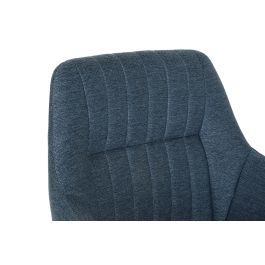 DKD Home Decor Silla Scandi Azul Negro 56 x 83 x 55 cm