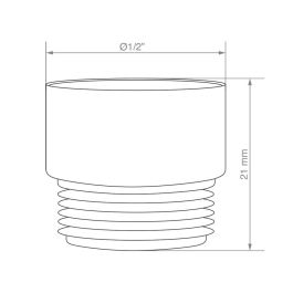 Edm Reductor de caudal de agua para bañera, acero inoxidable, color cromado, macho 28/100 edm