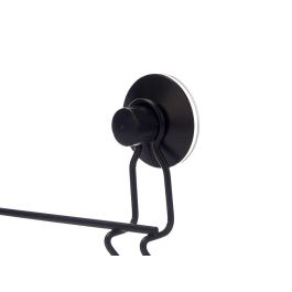 Toallero Berilo Metal Negro Mate Doble Barra Ventosa 54x15x6.5 cm (12 Unidades) Toallero Berilo Metal Negro Mate Doble Barra Ventosa 54x15x6.5 cm (12 Unidades)