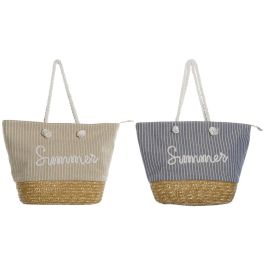 Bolso Mediterraneo DKD Home Decor Beige Azul 16 x 33 x 52 cm (2 Unidades) Precio: 35.99000042. SKU: B1JZ3B8V9J