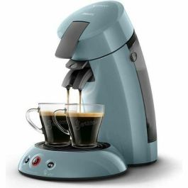 Philips HD6553/21 Cafetera Senseo Original 1450W, 1 o 2 tazas, Pantalla Táctil, Parada Manual, Apagado Automático - Azul Gris