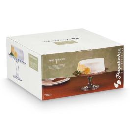 Pasabahce Tartera con Pie de Vidrio Diametro 26 cm, Transparente, Ideal para Hornear y Servir, 12 cm de Alto (Set de 4)
