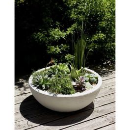 Eda Macetero Serie Lavabo Graphit Ø59cm 39L - Blanco encalado Moderno - Doble Pared, Anti-UV, Interior/Exterior, Retención agua Eda Macetero Serie Lavabo Graphit Ø59cm 39L - Blanco encalado Moderno - Doble Pared, Anti-UV, Interior/Exterior, Retención agua