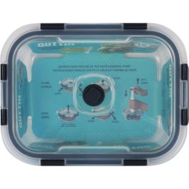 Quttin Fiambrera Rectangular con Tapa, 1L, 21 x 16.1 x 6.9 cm (6 Unidades)