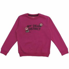 Sudadera sin Capucha Niña Softee Lunar Rosa Fucsia