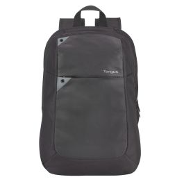 Targus TBB565GL Mochila Portátil Intellect 15.6" (39,6 cm) Acolchada con Bolsillos Frontales, 16L, Poliéster Negro/Gris