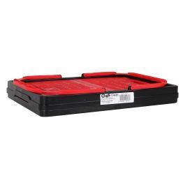 Inde Caja Plegable con Asas 16L Rojo/Negro 39x25.5x21 cm (10 Unidades)