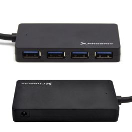 Phoenix Technologies Hub USB 4 Puertos USB 3.1 Gen1, 5Gbps, Compatible con USB 2.0 y 1.1