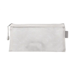 Liderpapel Bolsa Zipper Bag Poliester Transpirable Multiusos 230x115 mm Blanco