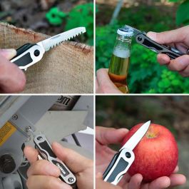 Workpro Multiherramienta 15 en 1 Acero Inoxidable Herramientas con Bloqueo Apertura Mariposa