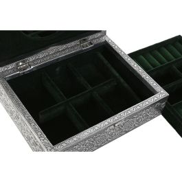 DKD Home Decor Joyero Indio Pavo Real Madera Aluminio Plateado Verde 17.5x7.6x22.5cm DKD Home Decor Joyero Indio Pavo Real Madera Aluminio Plateado Verde 17.5x7.6x22.5cm