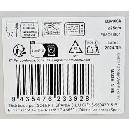 La Mediterranea Plato Llano 26 cm Irys Monaco Brill (6 Unidades)