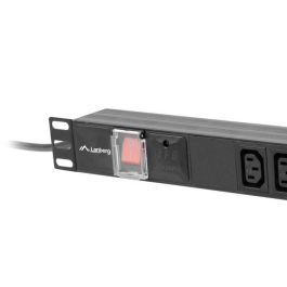 Regleta 19" 8 Tomas Schuko con On/Off Switch Lanberg PDU-08I-0200-C20-BK (2 m)